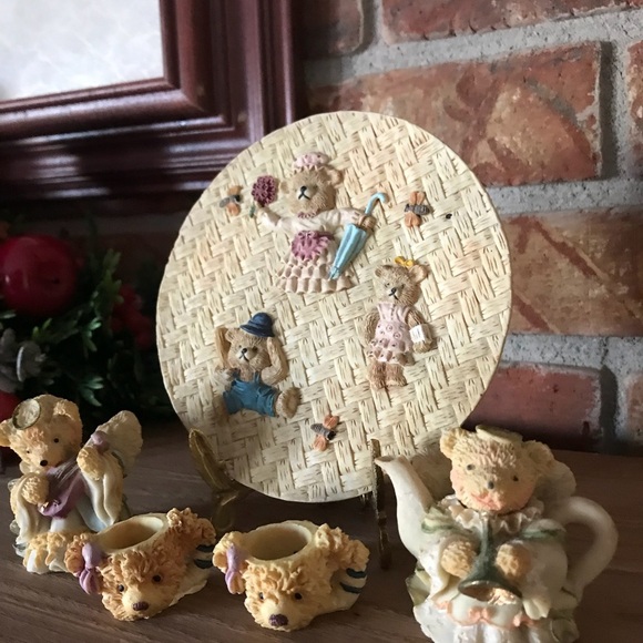 Rare Vintage Teddy Bear Miniature Tea Set - Picture 9 of 12